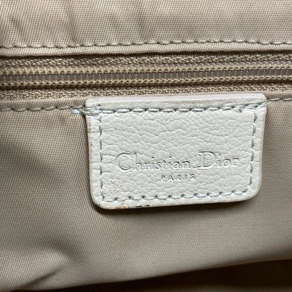 Auth DIOR/ChristianDior Flower Beige Cream Multi PVC Leather Shoulder Bag - Picture 12 of 16